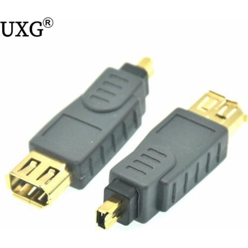 IEEE1394 adapter IEEE 1394 4Pin male to 6Pin female Firewire Connector Adapter IEEE-1394a Male to female 4-Pin to 6-Pin