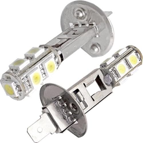 2 PCS H1 9 SMD LED Spot Fog Lamp Car Bulb Light 12V 1.2W