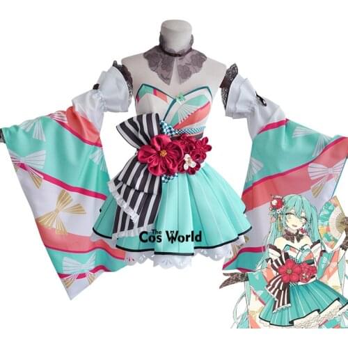 Vocaloid 39 Culture World Miku Kimono Dress Uniform Outfit Anime Customize Cosplay Costumes