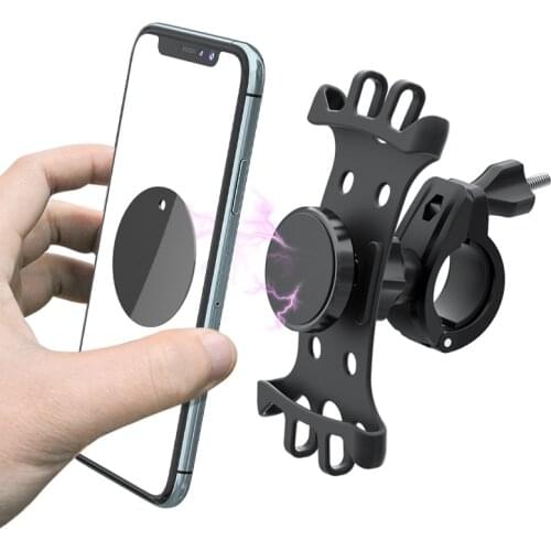 Magnet Motorcycle Cellphone Holder Stand Motorcycle Mobile Support Bracket Bike Phone Mount Grip Moto Phone Holder Bicycle Front