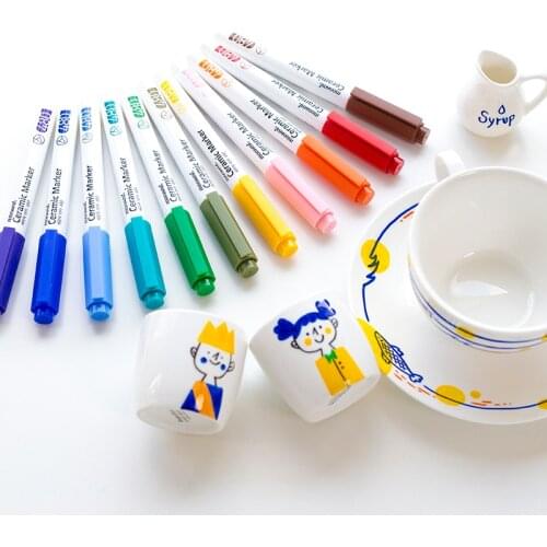 12 Color Ceramic Marker Pen 1.4mm point Monami 480 for DIY Craft Gift Drawing Painting GRAFFITI School Student Kids Gift F470