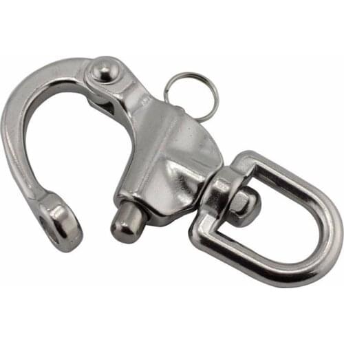 Mayitr 316 Stainless Steel Swivel Shackle Quick Release Boat Anchor Chain Eye Shackle Swivel Snap Hook For Marine Architectural