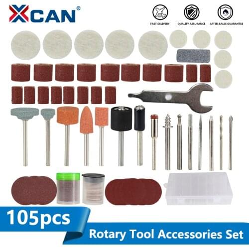 XCAN Abrasive Tool Kit 105pcs Rotary Tool Accessories Set Grinding Polishing Kits For Dremel Accessory Set