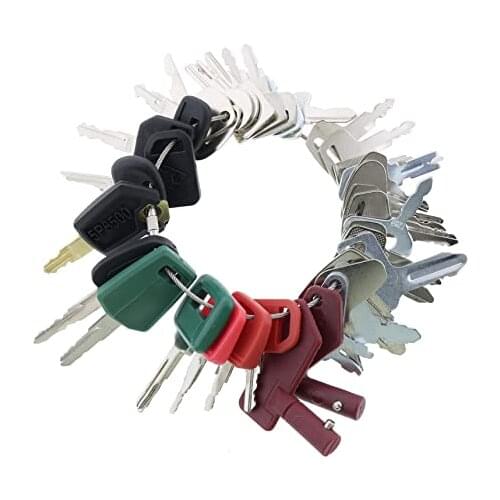 39 Heavy Equipment Construction Ignition Key Set Key Blank Set Custom Cut for Cat Case Deere Komatsu JCB
