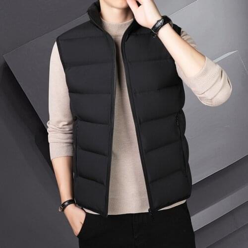 Casual Down Cotton Vest Vest Vest MenS Spring And Autumn And Winter Korean Version Trend Wear A Vest Warm Shoulder Coat Boy