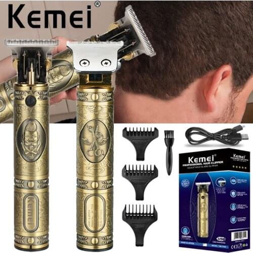 Kemei-700H Electric Pro Li Clippers Barber 0mm Hair Trimmer Professional Haircut Shaver Carving Hair Beard Machine Styling Tool