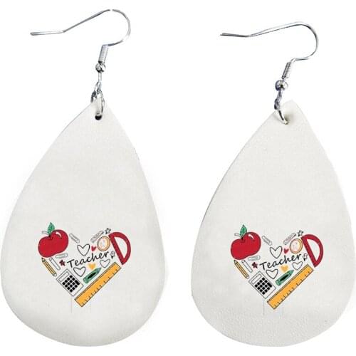 Teacher Heart Faux Leather Earrings Would Be Perfect As An Appreciation Gift For Back To School Craft