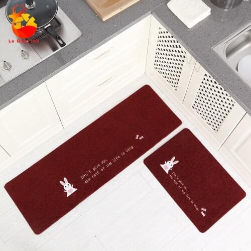 Modern Fashion Non-slip Kitchen Floor Mats Oil-absorbing Strip Kitchen door Bathroom Corridor Bedroom Carpet