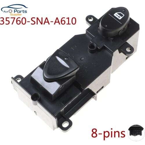YAOPEI 8-Pins 35760-SNA-A610 35760SNAA610 Power Window Switch For Honda Civic