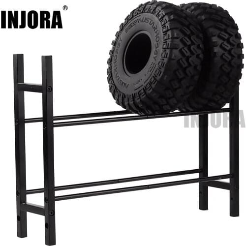 INJORA 1/10 Scale 1.9 2.2 Wheel Rim Tire Storage Rack for RC Crawler Traxxas TRX-4 Axial SCX10 D90 D110 TF2 RC Car