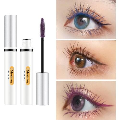 Professional Makeup Color Mascara Waterproof Eye Lashes Blue Purple Mascara Extension Lasting Curling Thick Lengthening Eyelashe