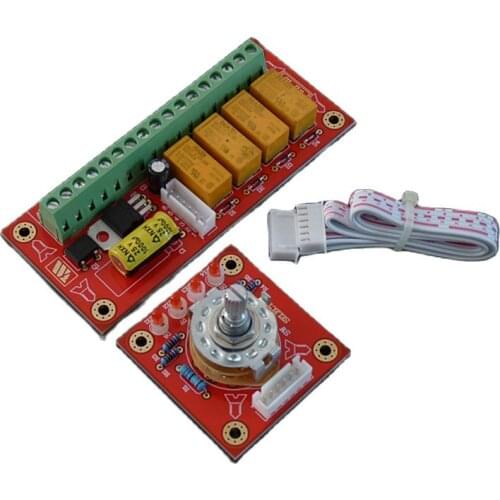 Assembled 4-channel relay type signal selection switch audio source switch board