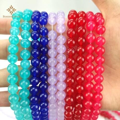 15 Types Wholesale Lot Colorful Jades Loose Spacer Beads for Jewelry Making DIY Bracelet Handmade 4/6/8/10/12mm Pick Size
