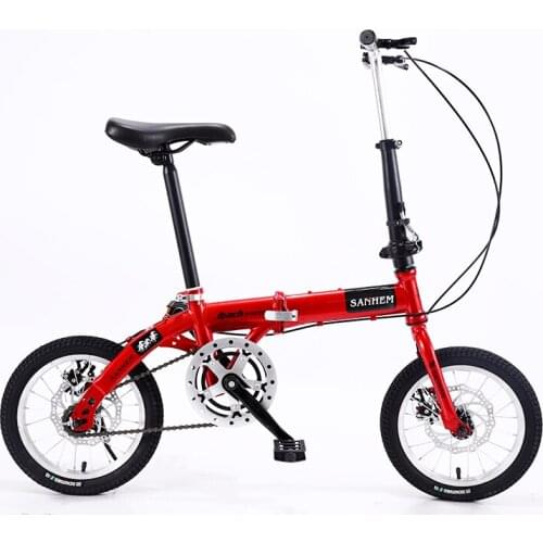 16 inch folding variable speed dual disc brakes for adults and children men and women ultra-lightweight Folding Bicycle