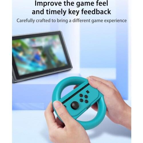2PCS Game Steering Wheel Left Right Controller Handle Holder Grip For Nintendo Switch Controller Gamepad Grip Games Accessories