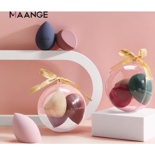 MAANGE 3/1 Pcs Makeup Sponge Professional Cosmetic Puff for Foundation Concealer Cream Make Up Soft Water Sponge Christmas Gift