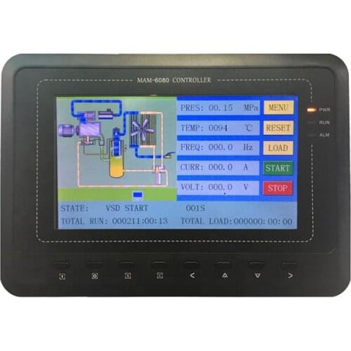 DMC Air Compressor Parts MAM 6080 PLC Controller Panel Touch Screen All In One with Wiring Diagram