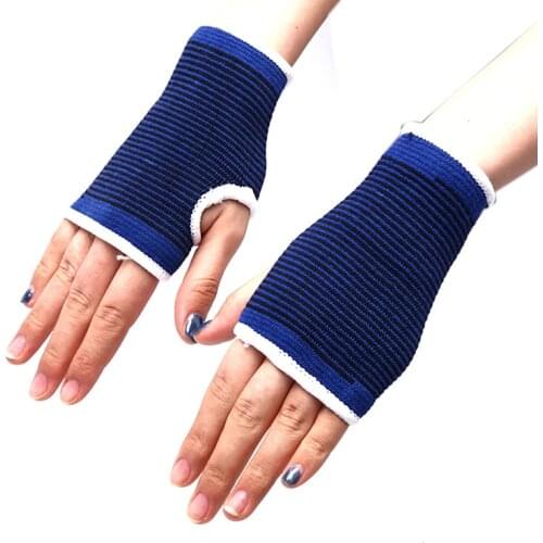 2pcs Elastic Wrist Hand Palm Support Weightlifting Gloves Wrist Protector Brace Sleeve Sports Bandage Gym Wrap Wrist Sweat Bands