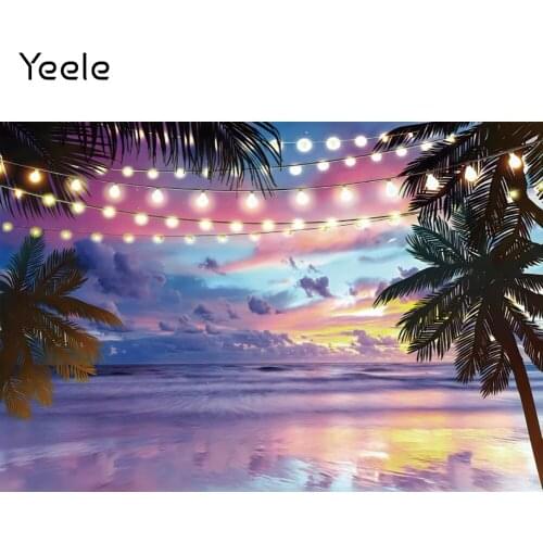Yeele Photocall Summer Seaside Backdrop Light Dot Birthday Party Decor Sunset Background Photographic Photography Photo Studio