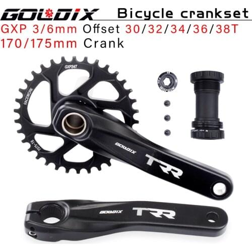 GOLDIX Bicycle Crankset 170mm/175mm with Chainring 30T 32T 34T 36T 38T/bottom Bracket for SRAM XO1 X1 GX XO X9 Bicycle Crank