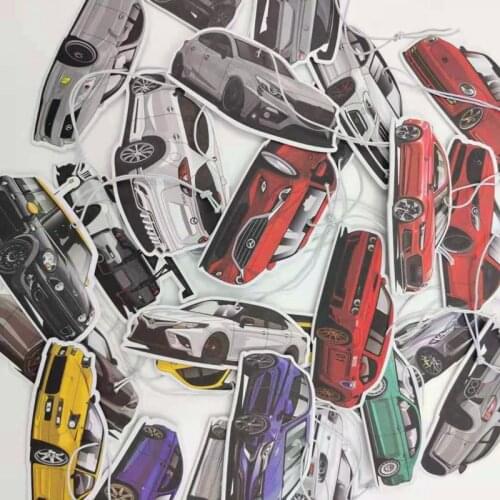 JDM Style Classic Racing Performance Car Rearview Mirror Pendant Air Freshener Solid Paper Decoration Air Freshener Car Diffuser