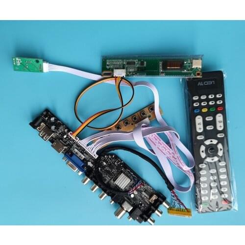 Kit For LTN154AT07 driver remote HDMI-compatible DVB-T DVB-T2 digital Display AV 1280x800 LED USB VGA AV TV controller board