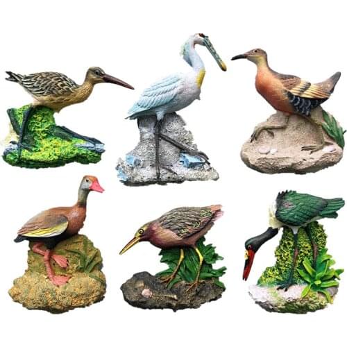 New Hand-made Painted Long-tailed Bird3D Fridge Magnets Tourism Souvenirs Refrigerator Magnetic Stickers Gift