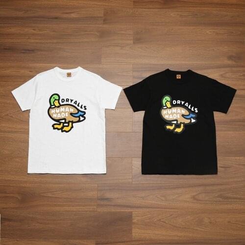 Humanmade mallard men and women Japanese couple cylinder slubby Cotton Short Sleeve Tee Shirt