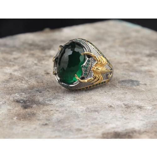 Scorpion Men Silver Ring, Scorpion King Mens Silver Ring, 925 Sterling Silver Ring For Men, Zircon Stone Mans Ring