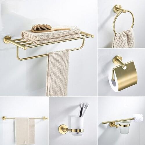 Bathroom Accessories Bath Hardware Set Golden Color Swan Toilet Paper Holder Towel Rack Tissue Holder Roll Paper Holder 667700