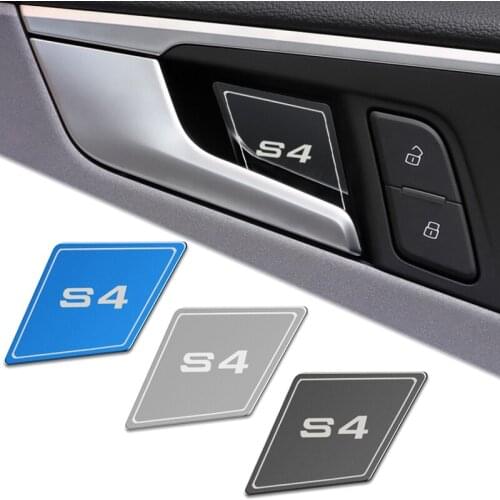 Stainless Steel Car Inner Door Bowl Sticker Trim interior moulding Cover For Audi S4 2016-2019 Accessories