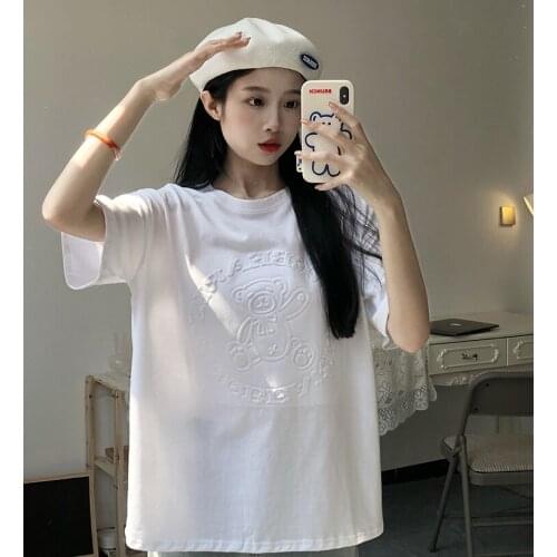 Cheap wholesale 2021 spring summer autumn new fashion casual woman t-shirt lady beautiful nice women Tops female Ay10257