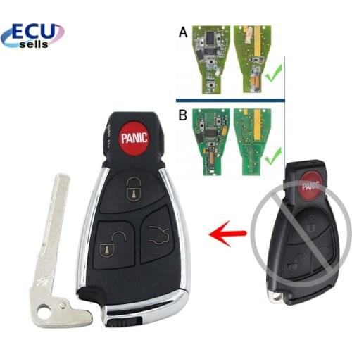 New Style Modified Key Shell for Mercedes-Benz CLS C E S 3+1 Button Bright Side with small key with