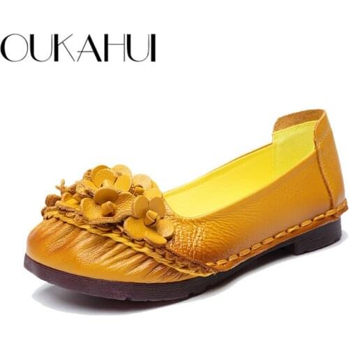 OUKAHUI Women's Ballet Flats With Heels