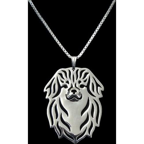 Tibetan Spaniel Pendant Necklace Hunger Games Jewelry Women Best Friend Choker 10pcs/lot
