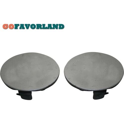 Pair Front LH RH Side Bumper Trailer Cover Trailer Tow Cap Plastic Unpainted 52128-02300 52127-02270 For Toyota Auris 2010-2012
