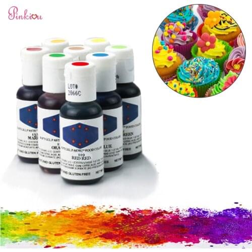 5 Colors Edible Pigment 21ML Cream Food Coloring Ingredients Cake Fondant Baking Edible Color Airbrush Pigment ink Pastry Tools