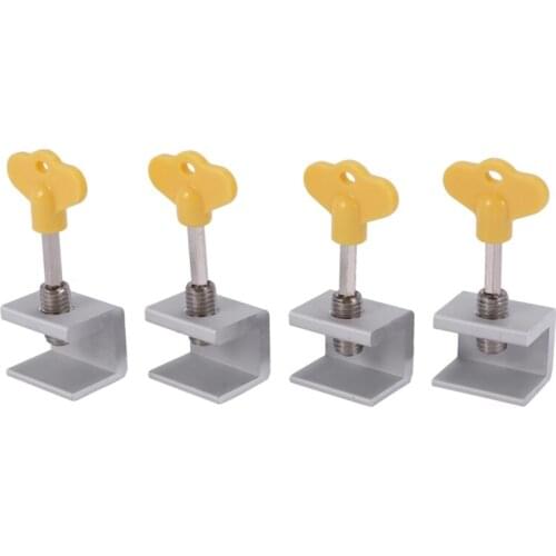 4 Sets Adjustable Sliding Window Locks Stop Aluminum + plastic Door Frame Security Lock with Keys Home Office Safety window Lock