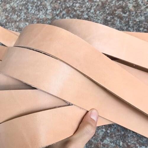 Italy Vegetable Tanned Leather Belt Handmade Cut Diy Top Layer Cowhide Leather Dog Collar Rope