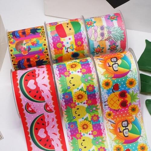DIY Handmade Materials Printed Grosgrain Ribbon 50 Yard Per Size 57534