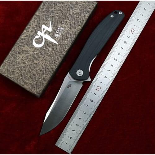 CH3516 Flipper folding knife D2 blade G10 + steel handle outdoor camping Tactics hunting pocket fruit kitchen Knives EDC tools