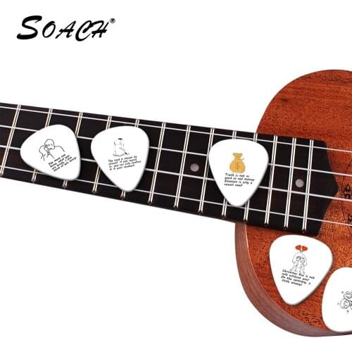 SOACH 10PCS 0.71mm 1.0 high quality guitar picks two side pick instruments proverb earrings DIY Mix pick guitar accessories