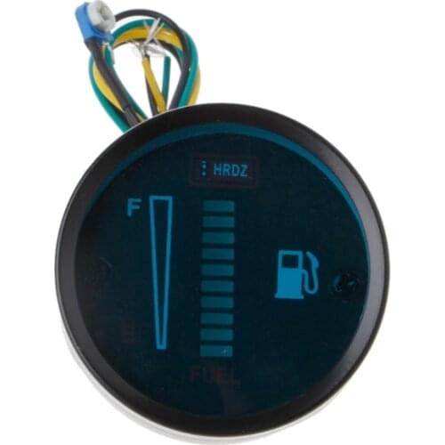 2" 52mm Universal Car Motorcycle Fuel Level Meter Gauge 8 LED Light Display 12V F19A