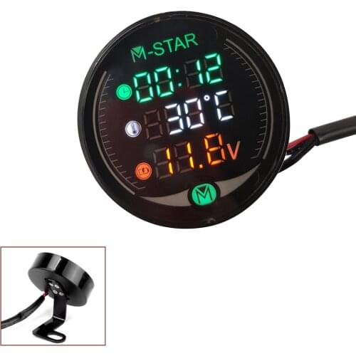 Motorcycle Voltmeter Time Temperature LED 3-in-1 LED Digital Voltage Meter For BMW f650 f700gs f850gs F800R F800S F800ST f 800 r