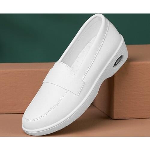 Women Air Cushion Nurse Shoes Womens Summer Soft Bottom Breathable Deodorant Not Tired Feet pring and Autumn Work White Shoes