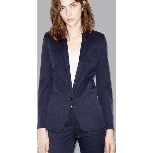 Womens Coat 2020 Autumn and Winter New Temperament One-button Slim Solid Color All-match Blazer