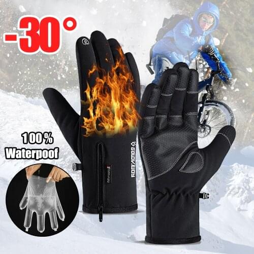 Winter Cycling Gloves Waterproof Windproof Outdoor Sport Ski Gloves Bicycle Bike Scooter Riding Motor Warm Gloves guantes moto