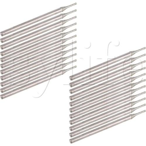 0.9mm Diamond Coated Bit Hole Saw Tool Lapidary Drill Needle Solid Bits 20pcs