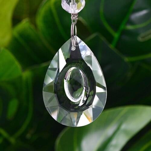 10pieces/lot 63mm dragon eye transparent crystal pendant chandelier cryatal accessories glass hanging curtain pendant