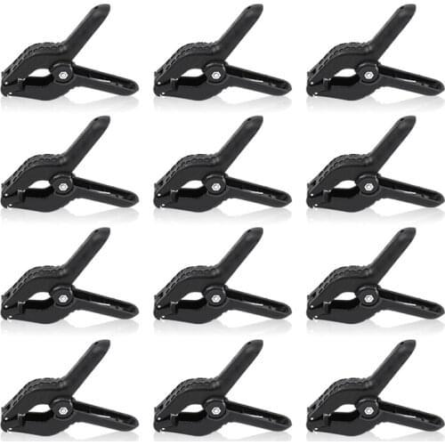 12pcs New High Quality Heavy Duty Plastic Backdrop Spring Clamp Stand Holder Clip For Photography Background Plate